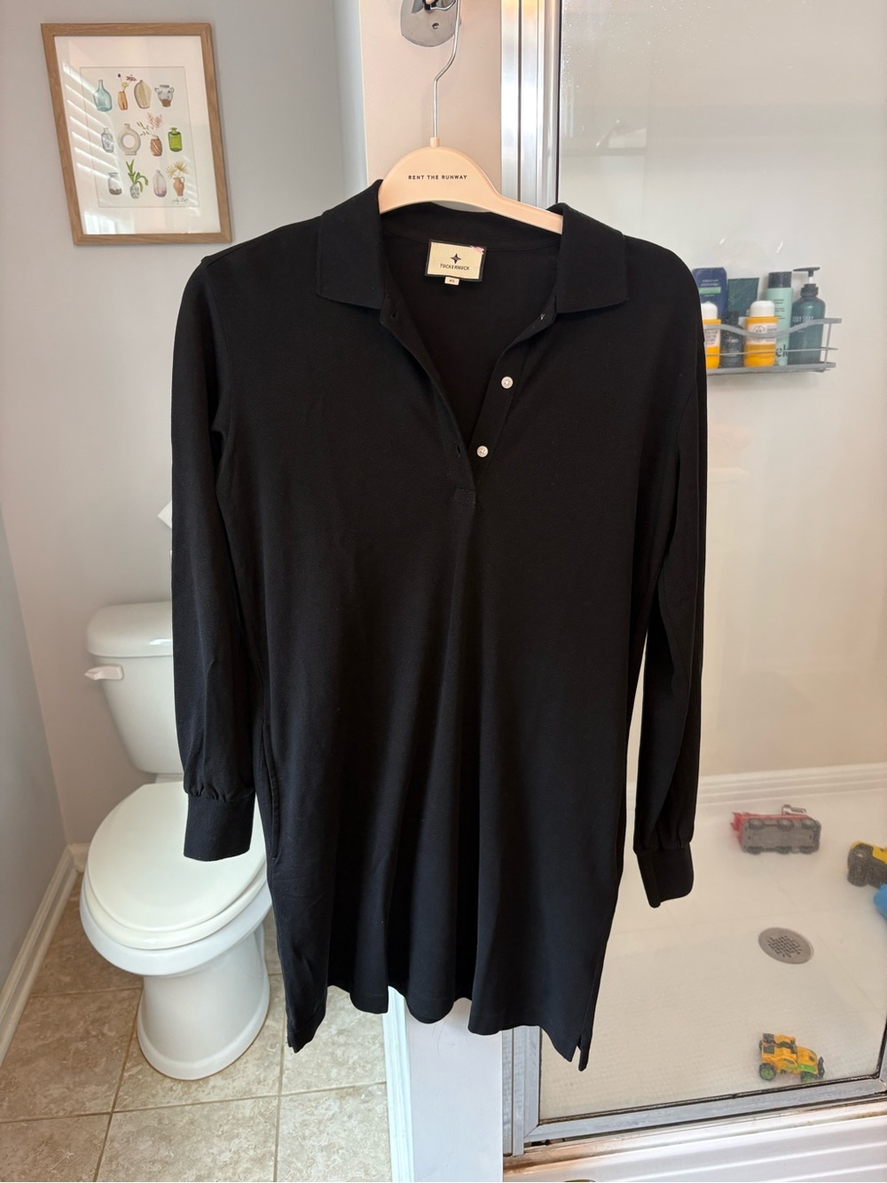 Tuckernuck Black Polo Knit Top